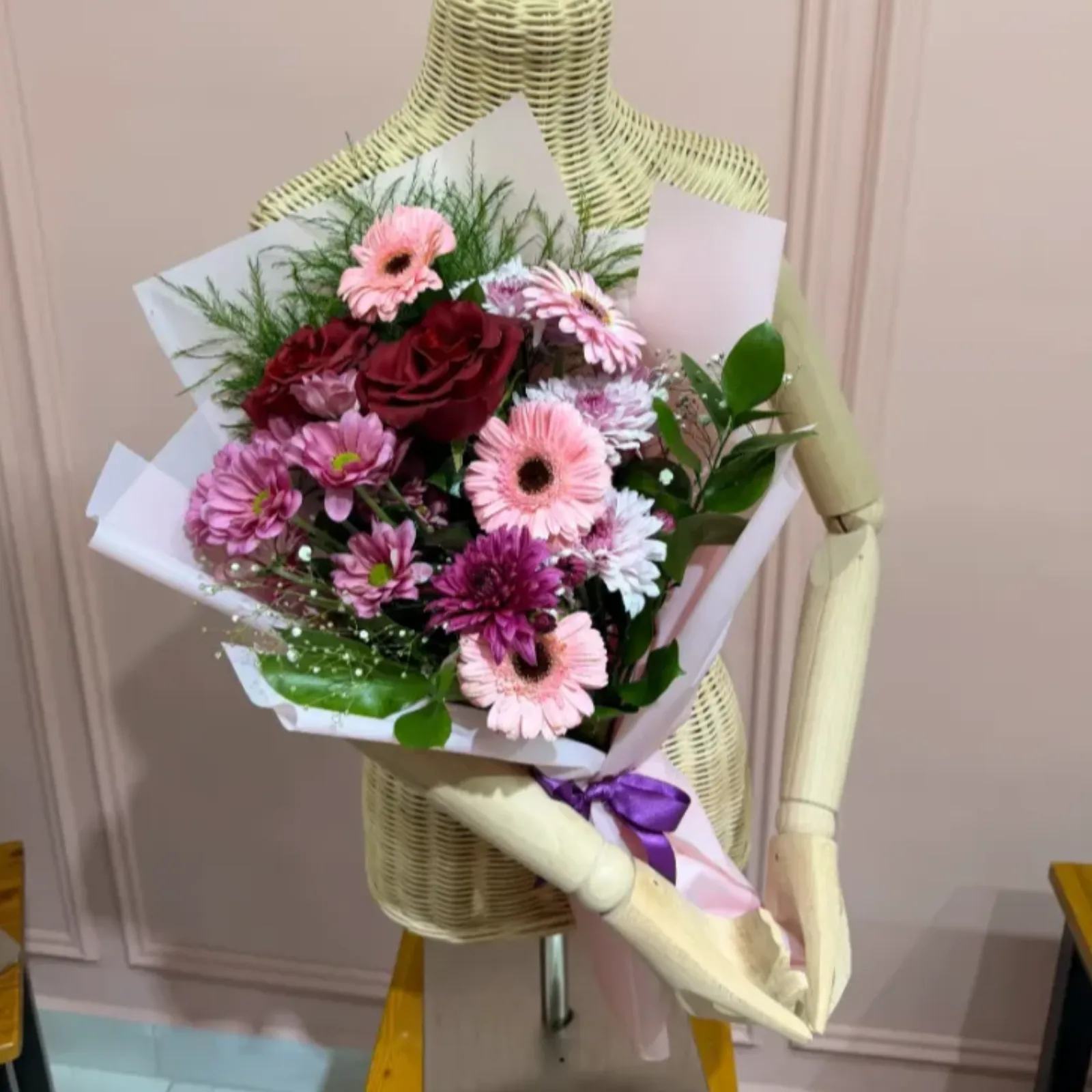 Gerbera ve Gül Mix