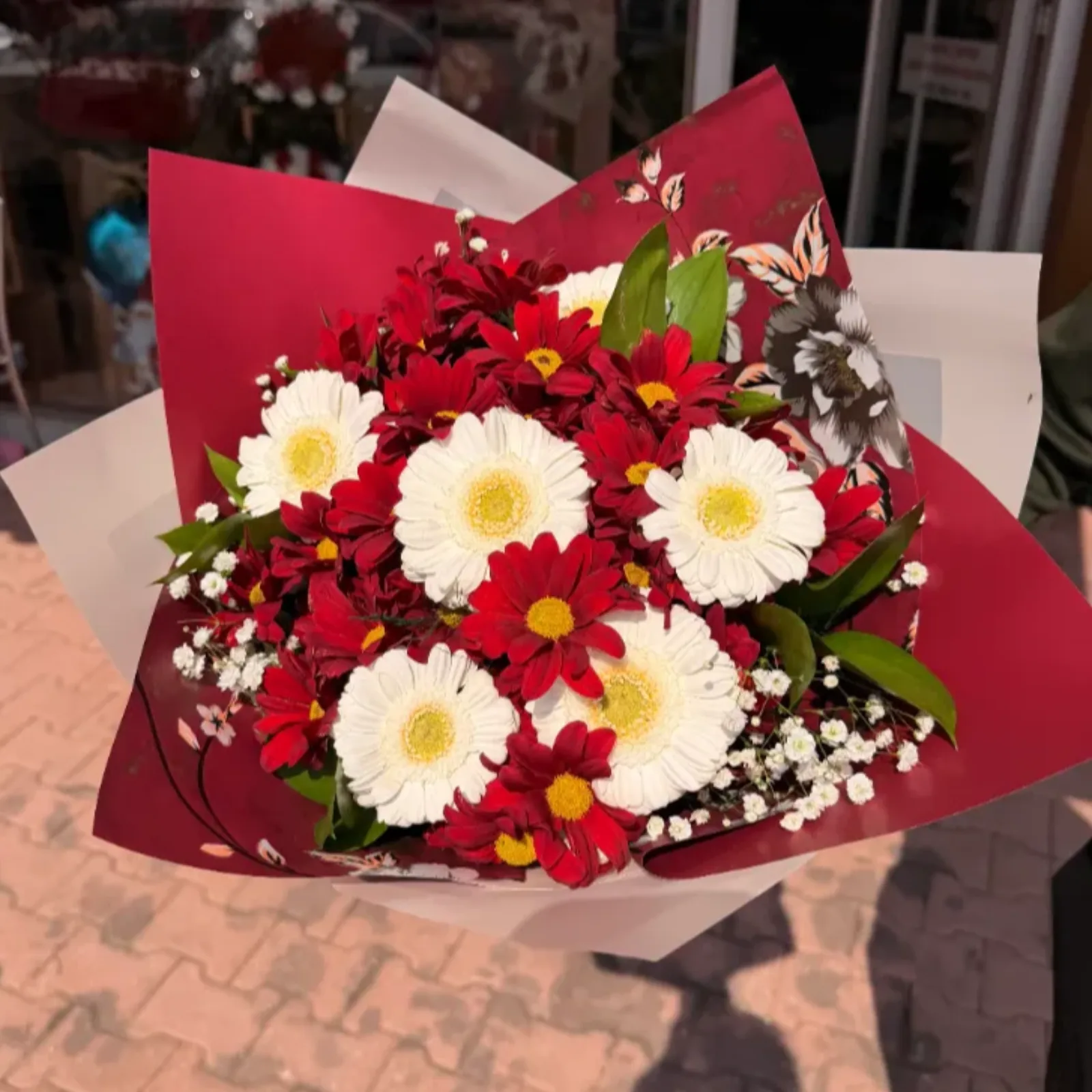 Kırmızı Papatya & Gerbera Buketi